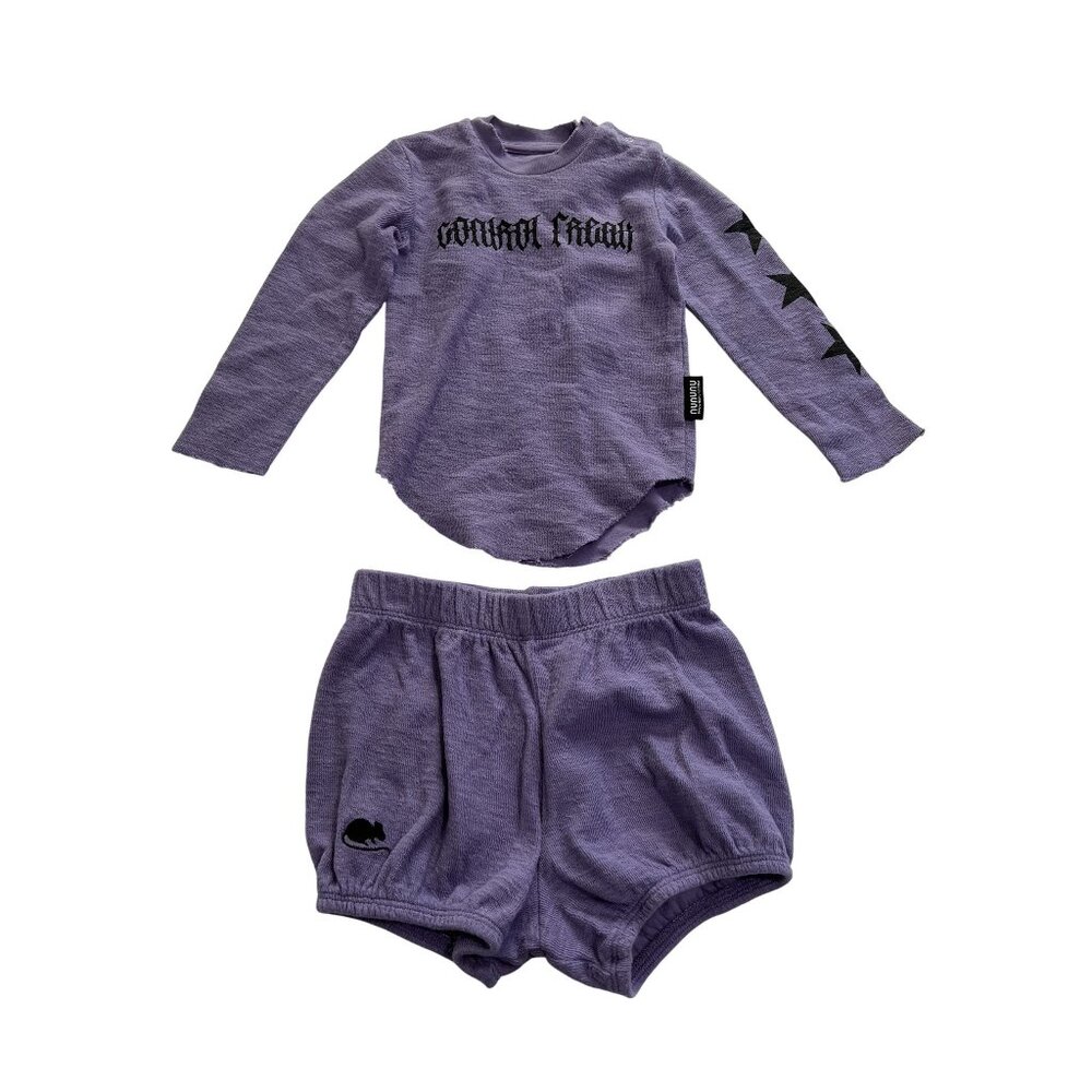 Nununu Watch Out Yoga Set in Mauve Mist